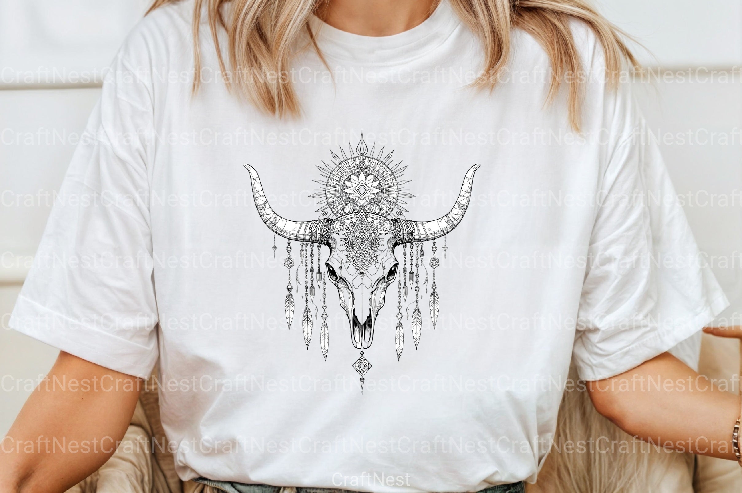 Boho Skull Western Design Clipart Bundle - CraftNest - Digital Crafting and Art