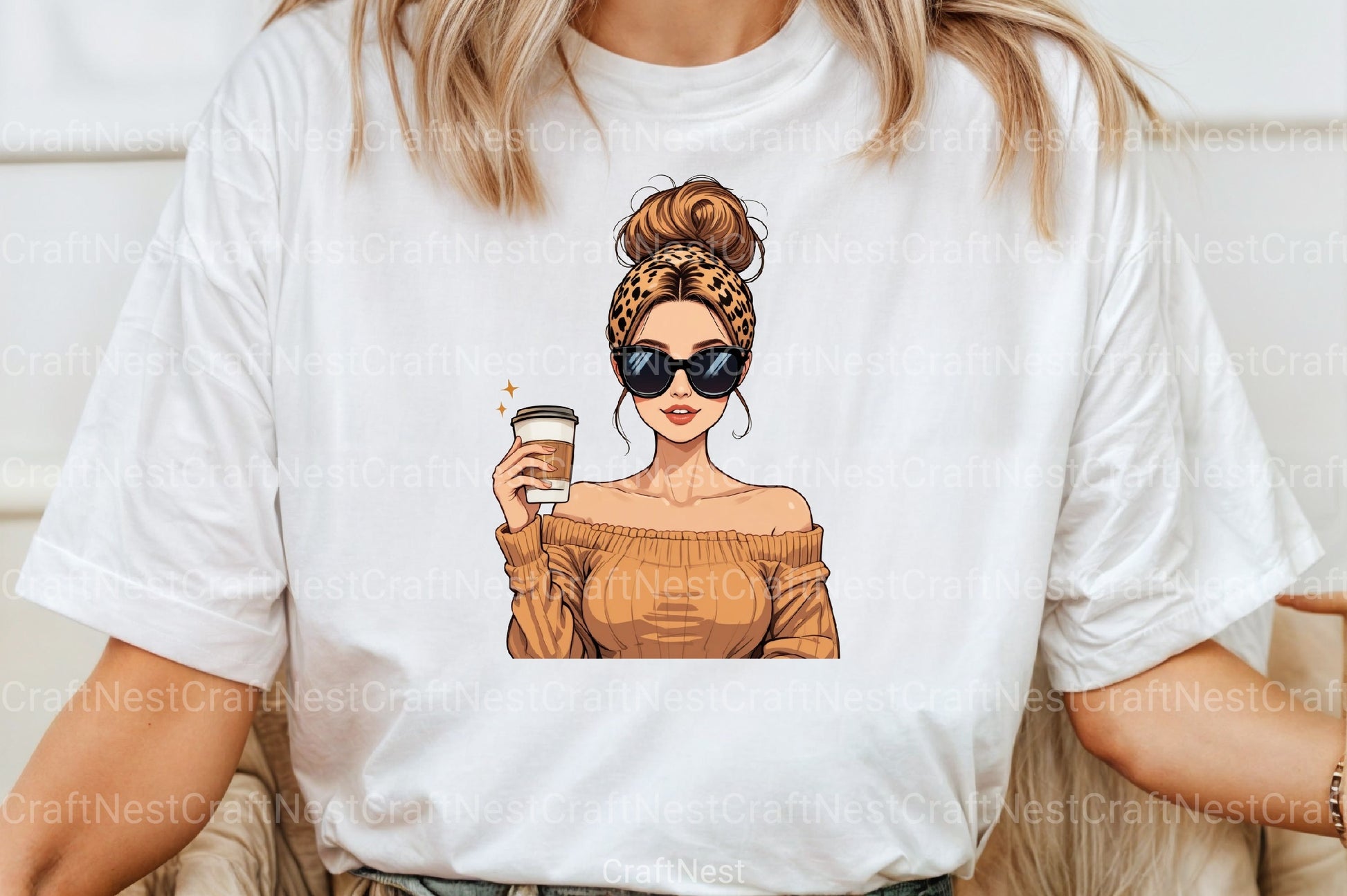 Leopard Mama Coffee Mom Bun Clipart Bundle for Mother's Day 2 - CraftNest - Digital Crafting and Art