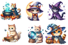 Witch Cats Clipart Bundle - CraftNest - Digital Crafting and Art