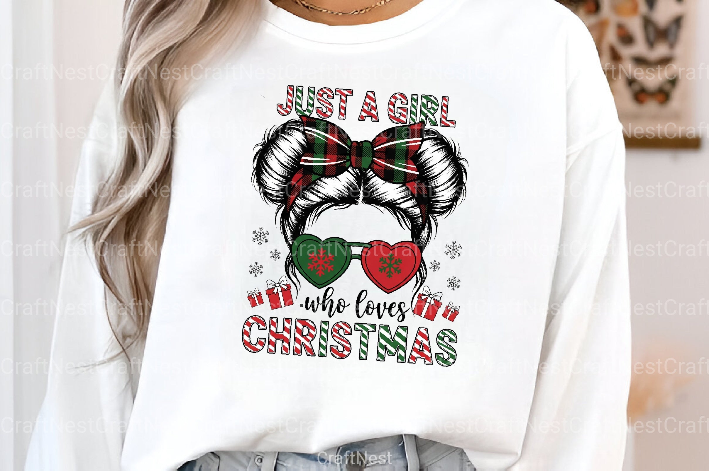 Girl Loves Christmas Clipart Bundle - CraftNest - Digital Crafting and Art