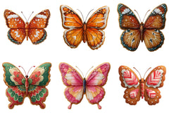 Gingerbread Cookie Butterfly Clipart Bundle - CraftNest - Digital Crafting and Art