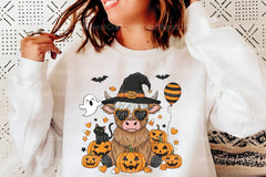 Cute Fall Highland Cow Ghost Clipart Bundle - CraftNest - Digital Crafting and Art