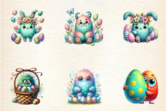Easter Monster Clipart Bundle - CraftNest - Digital Crafting and Art
