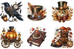 Steampunk Autumn Clipart - CraftNest - Digital Crafting and Art