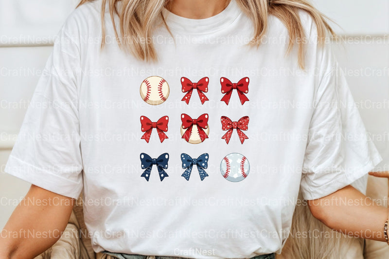 Baseball Coquette Bow Clipart Bundle - CraftNest - Digital Crafting and Art