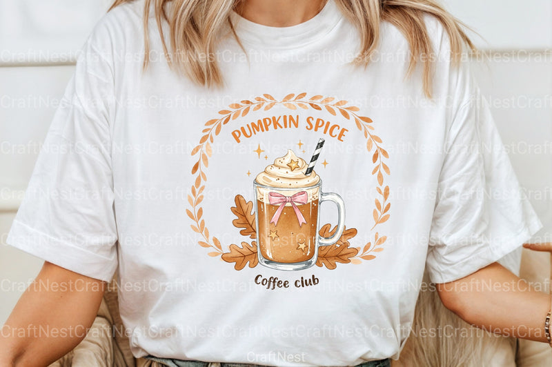 Pumpkin Spice Coffee Club Clipart Bundle - CraftNest - Digital Crafting and Art