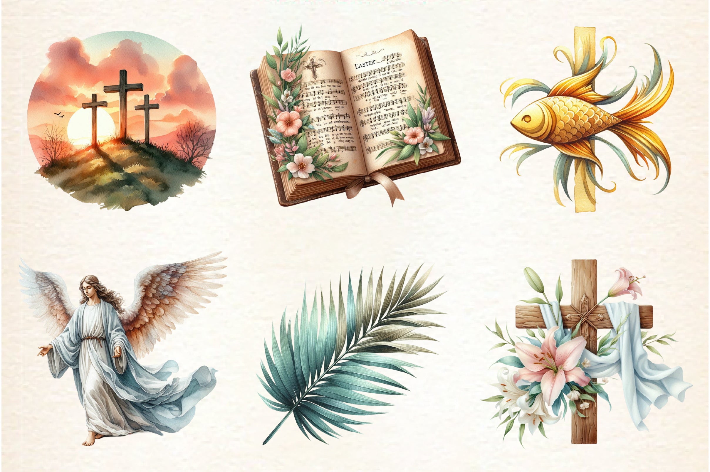 Christian Easter Clipart Bundle
