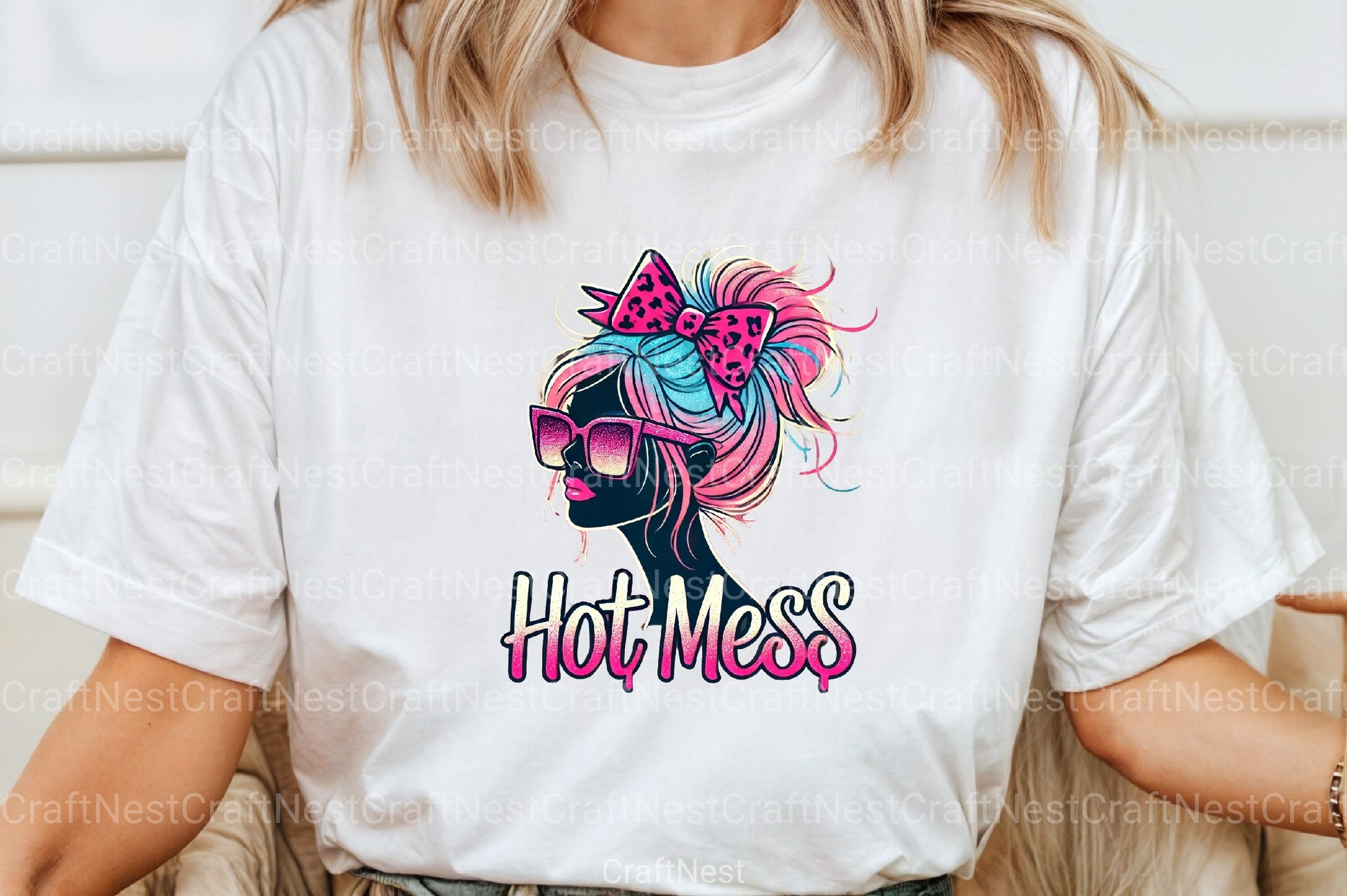 Pink Glitter Leopard Print Mom Clipart Bundle - CraftNest - Digital Crafting and Art