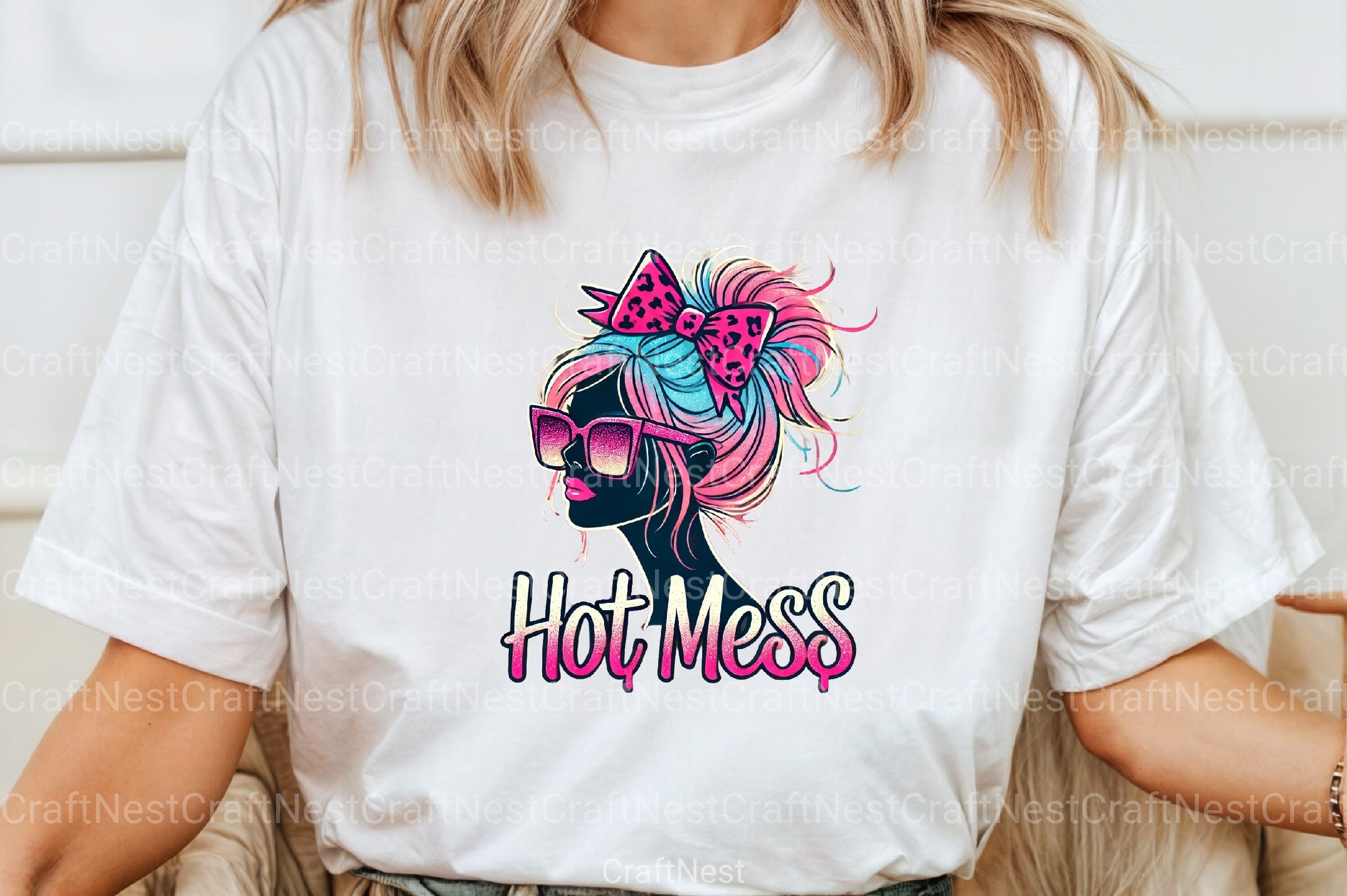 Pink Glitter Leopard Print Mom Clipart Bundle - CraftNest - Digital Crafting and Art