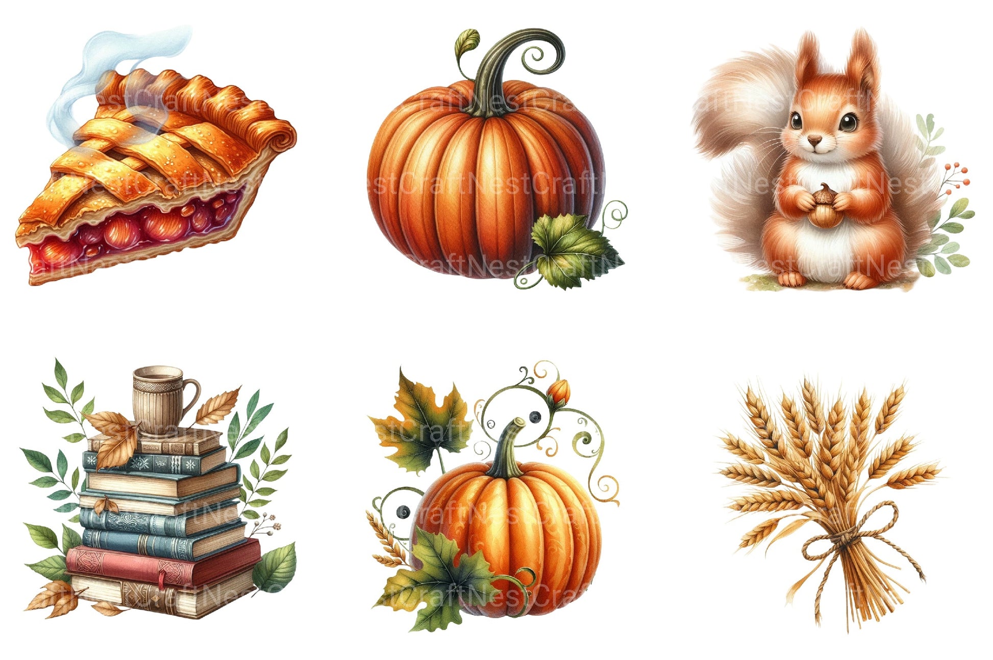Autumn Collection Clipart Bundle 16 - CraftNest - Digital Crafting and Art