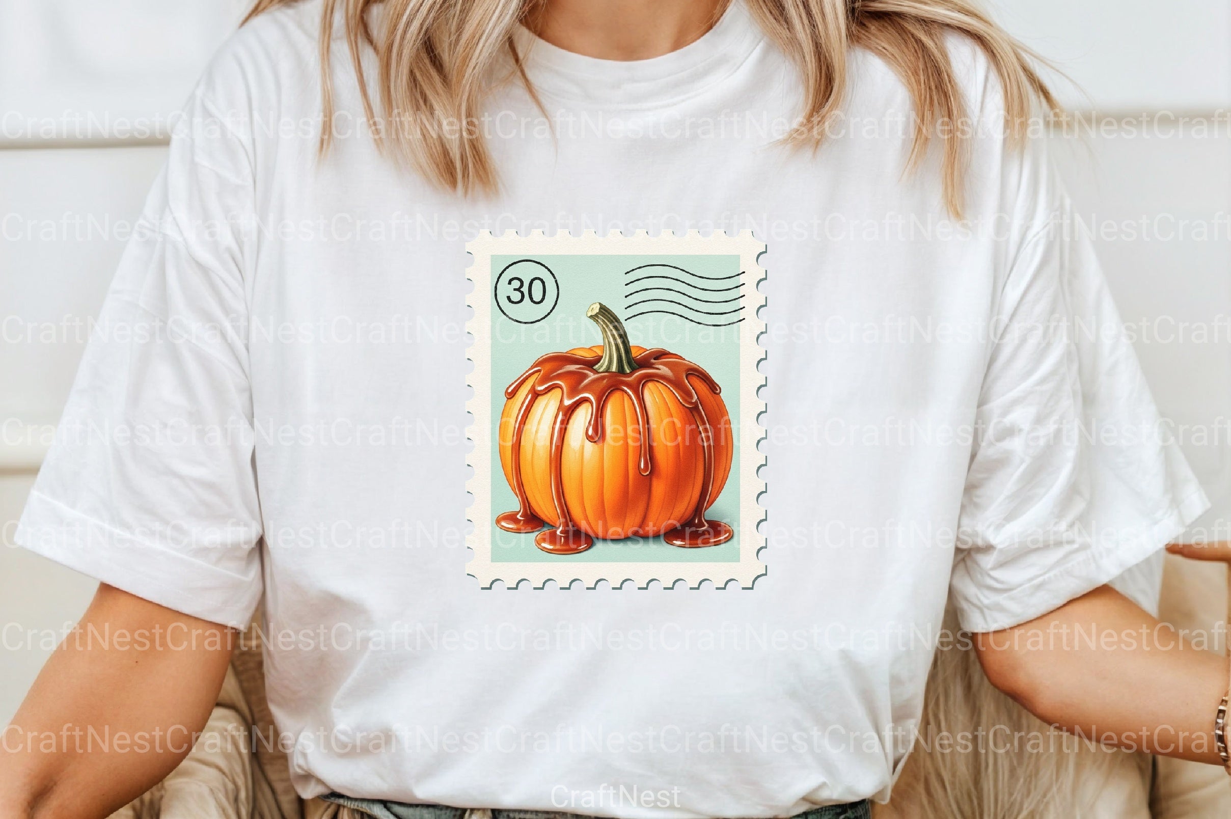 Pumpkin Postage Stamp Clipart Bundle 1 - CraftNest - Digital Crafting and Art