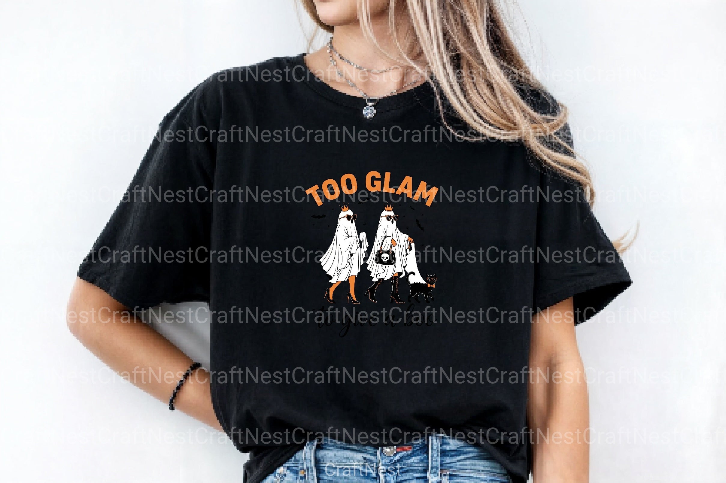 Too Glam to Give a Boo: Funny Halloween Clipart Bundle - CraftNest - Digital Crafting and Art