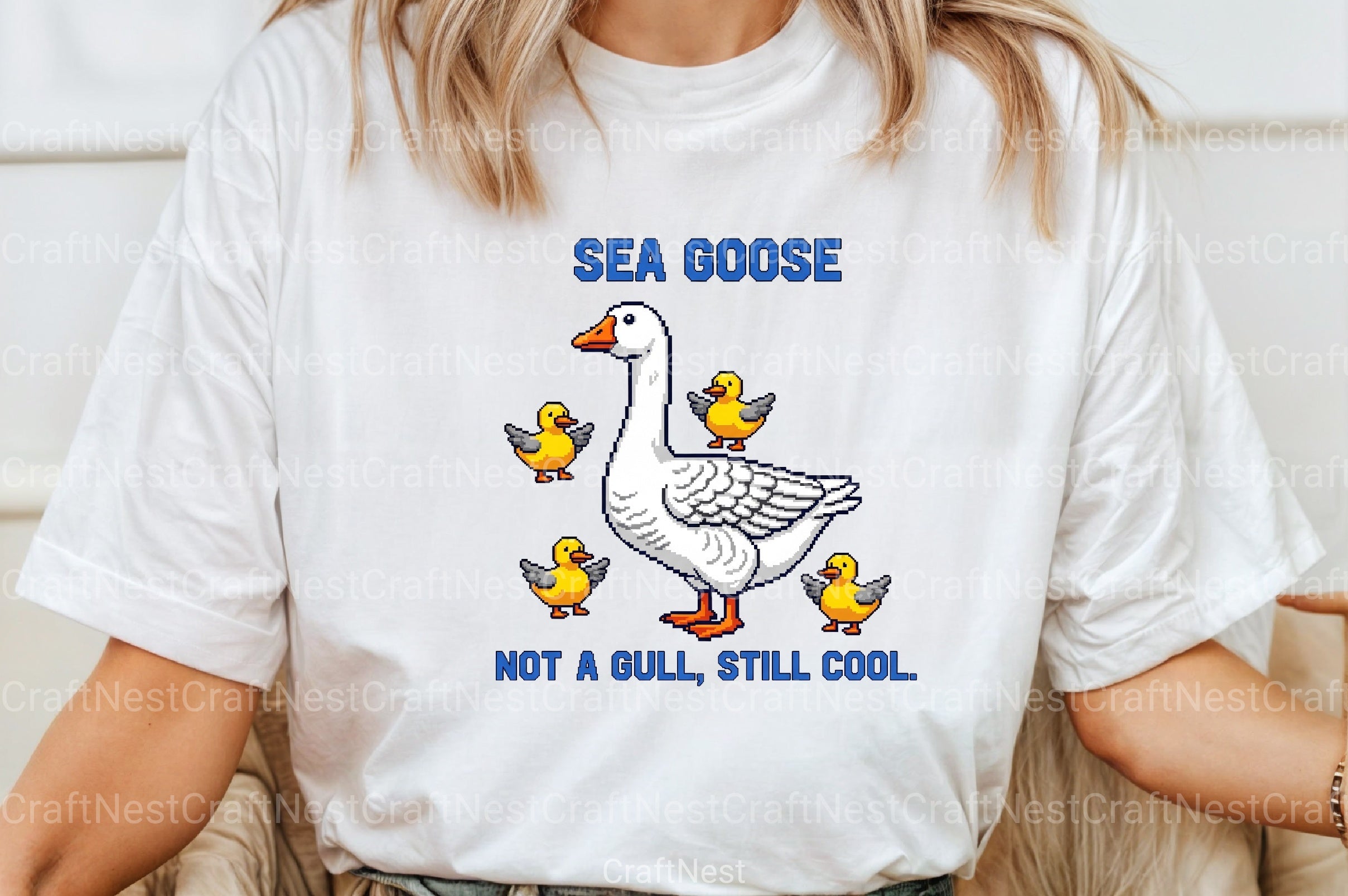 Blocky Style Funny Summer Goose Clipart Bundle 9 - CraftNest - Digital Crafting and Art