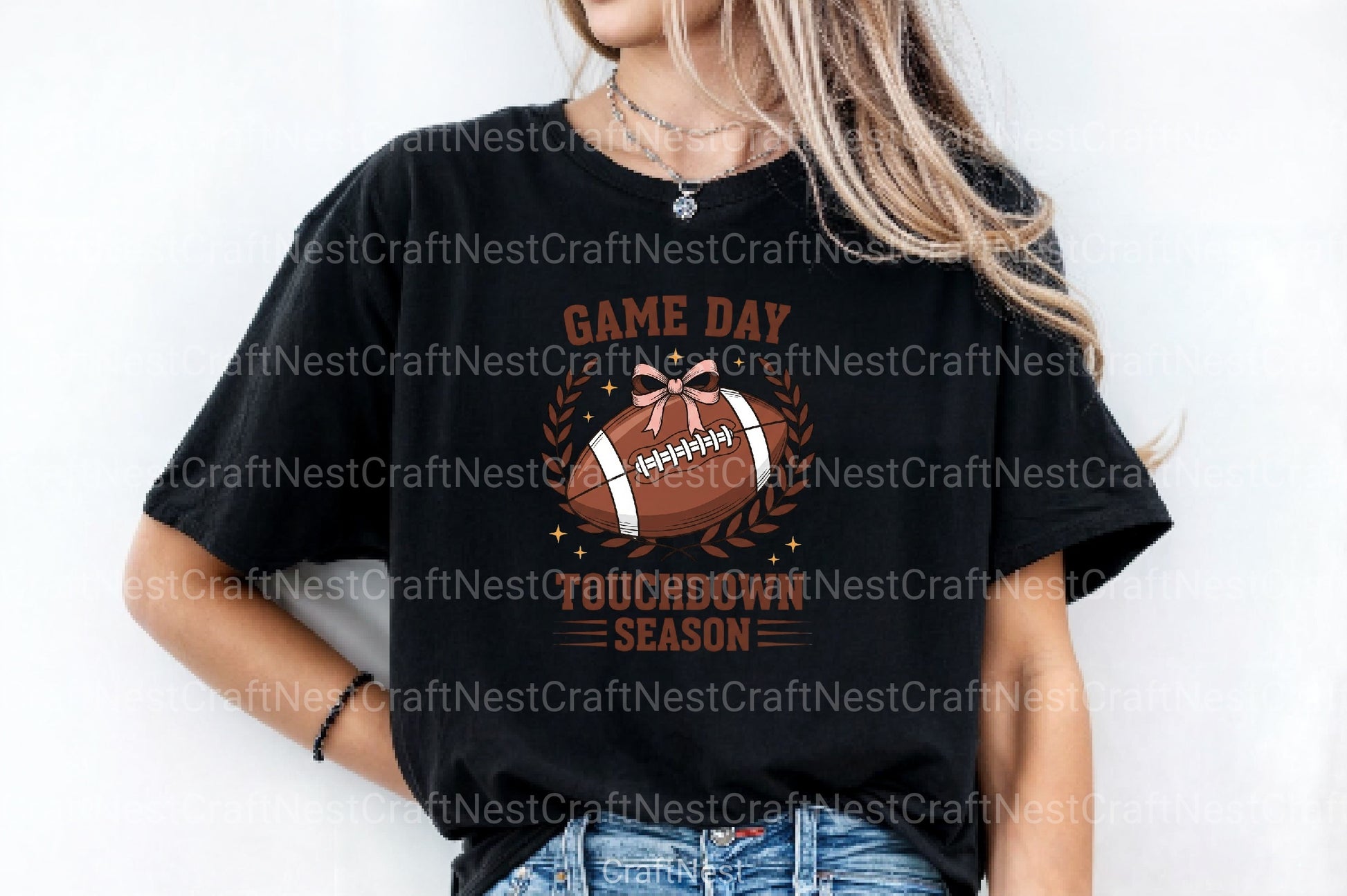 Game Day Football Bow & Touchdown Clipart Bundle - CraftNest - Digital Crafting and Art