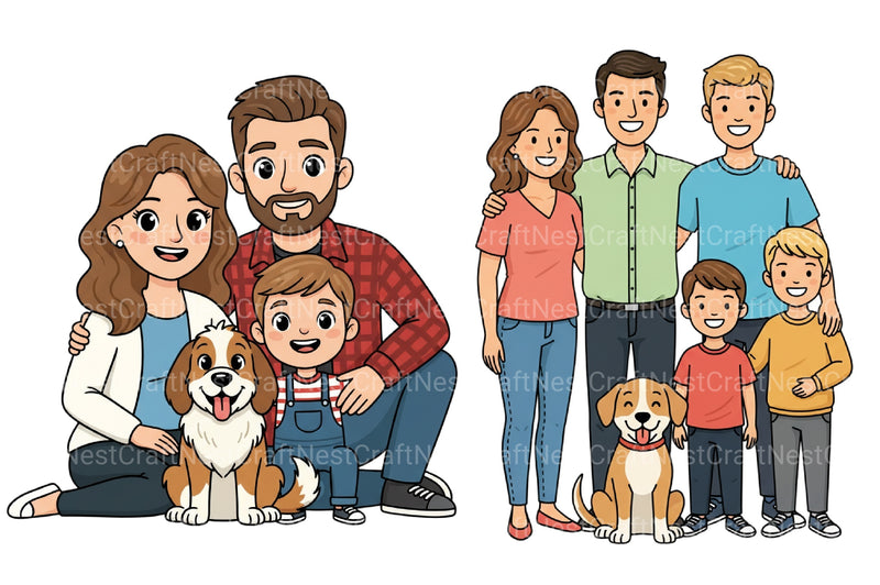 Family Clipart Bundle - CraftNest - Digital Crafting and Art