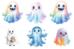 Iridescent Halloween Ghost Clipart Bundle - CraftNest - Digital Crafting and Art