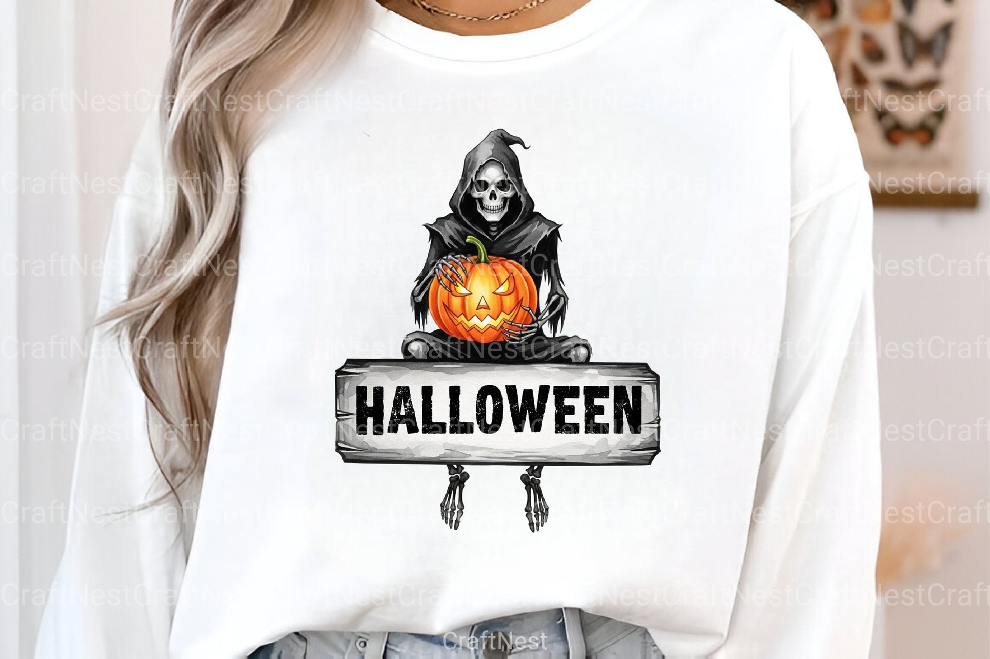 Spooky Reaper Illustration Clipart Bundle - CraftNest - Digital Crafting and Art