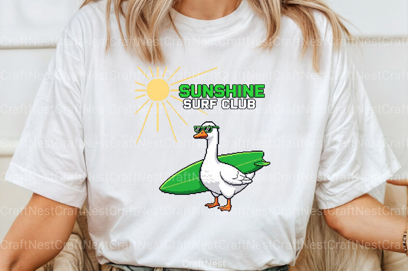 Blocky Style Funny Summer Goose Clipart Bundle 8 - CraftNest - Digital Crafting and Art