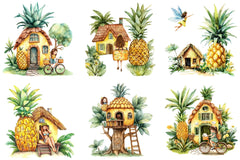 Pineapple House Girls Clipart Bundle - CraftNest - Digital Crafting and Art