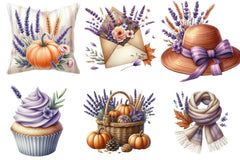 Lavender Fall Clipart Bundle - CraftNest - Digital Crafting and Art