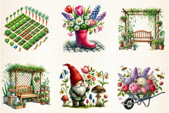 Spring Garden Clipart Bundle - CraftNest - Digital Crafting and Art
