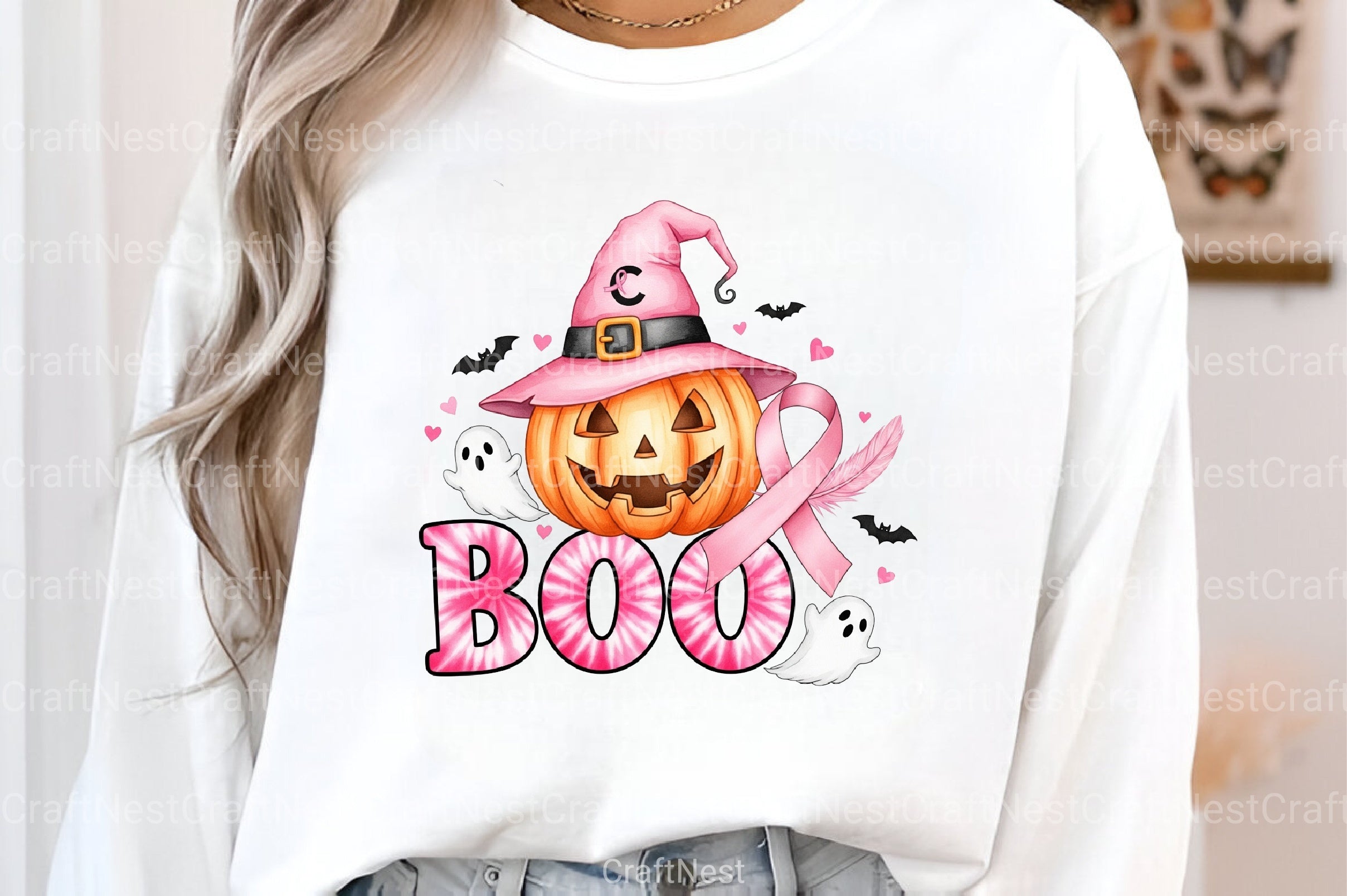 Halloween Breast Cancer Awareness Clipart Bundle 2 - CraftNest - Digital Crafting and Art