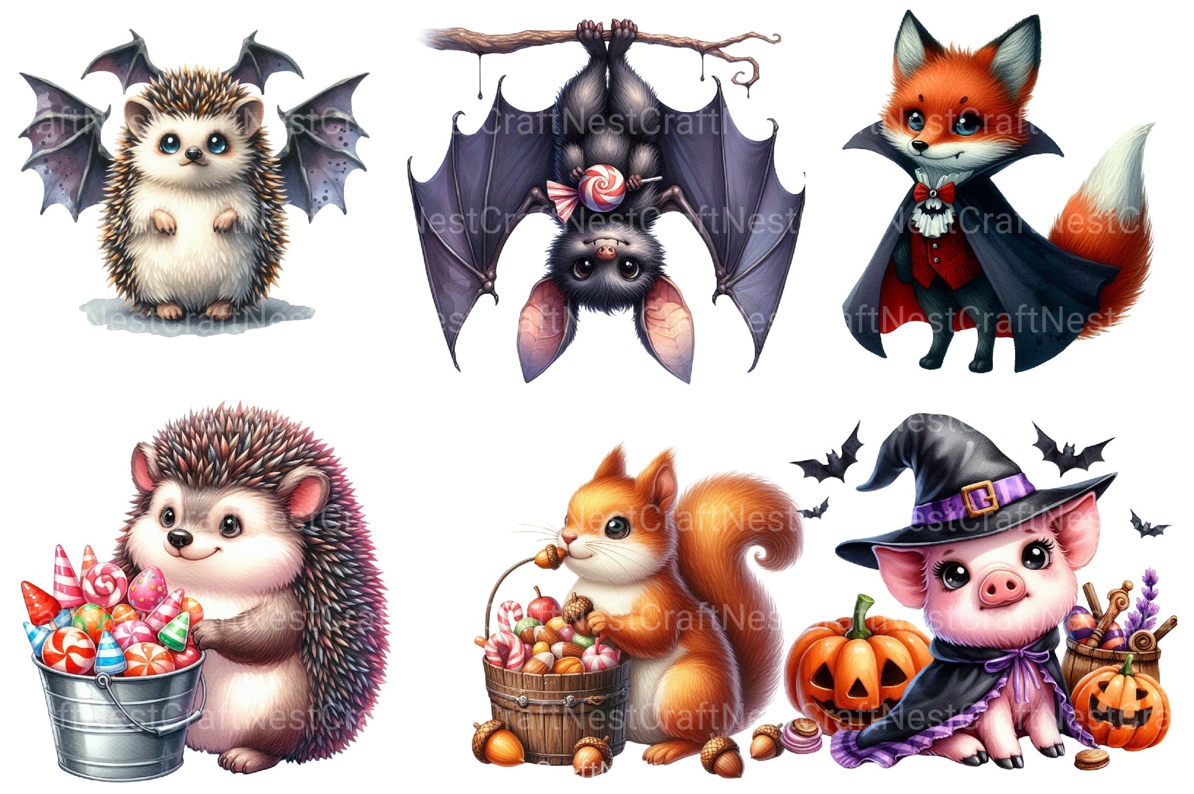 Halloween Animals Clipart Bundle - CraftNest - Digital Crafting and Art