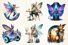 Urban Fairy Clipart Bundle Set - CraftNest - Digital Crafting and Art