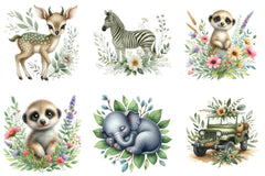 Spring Safari Clipart Bundle - CraftNest - Digital Crafting and Art