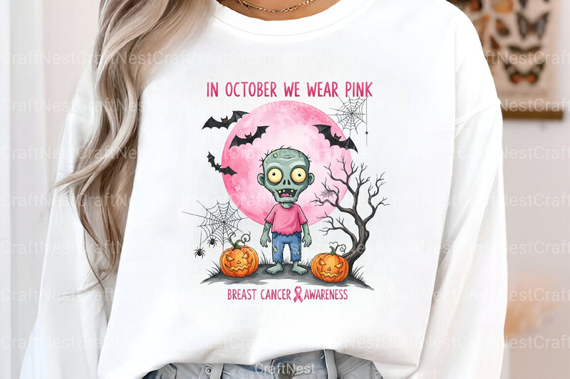 Halloween Breast Cancer Clipart Bundle 4 - CraftNest - Digital Crafting and Art