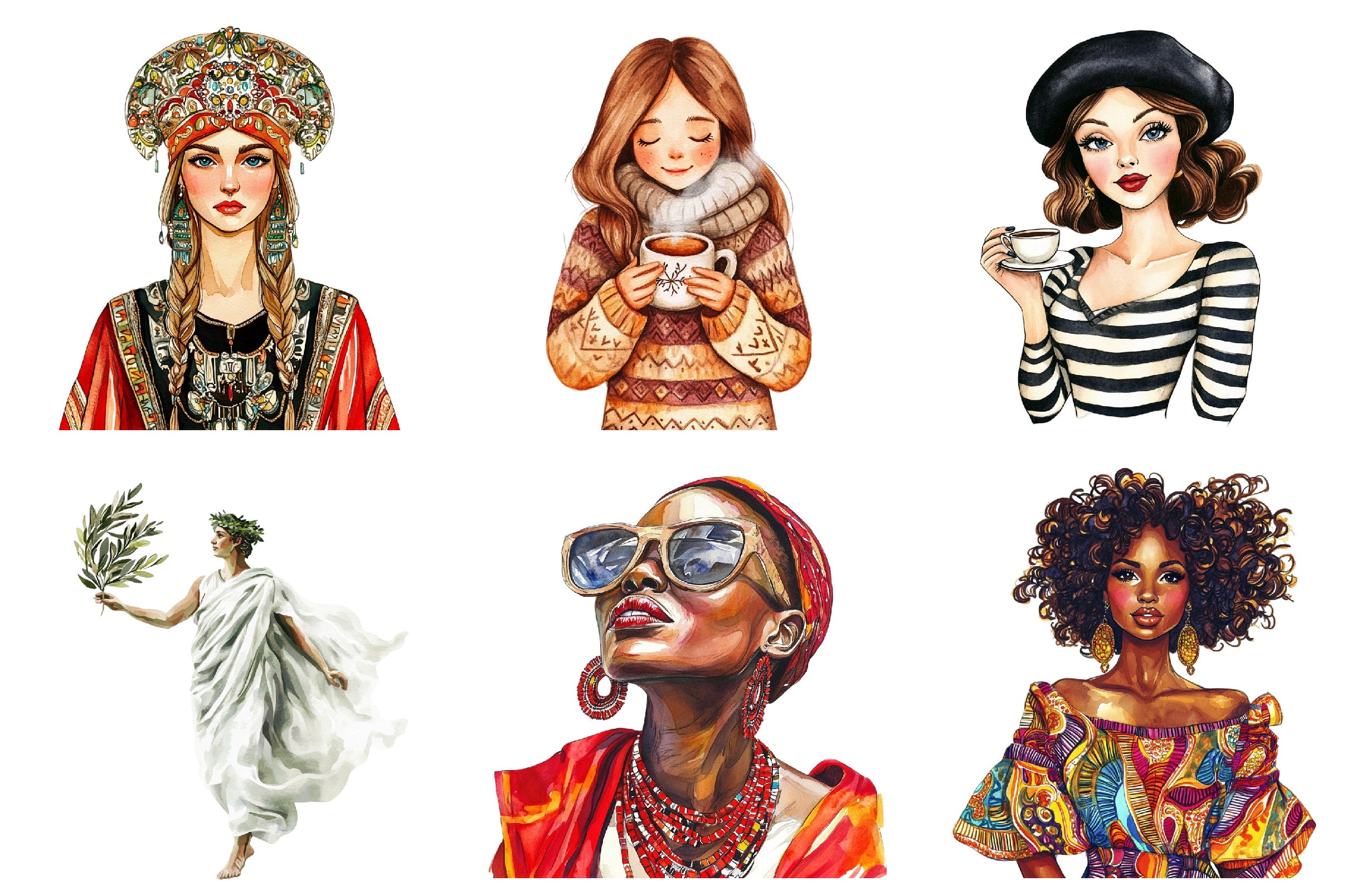 International Women Clipart Bundle