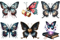 Halloween Gothic Butterfly Clipart Bundle - CraftNest - Digital Crafting and Art