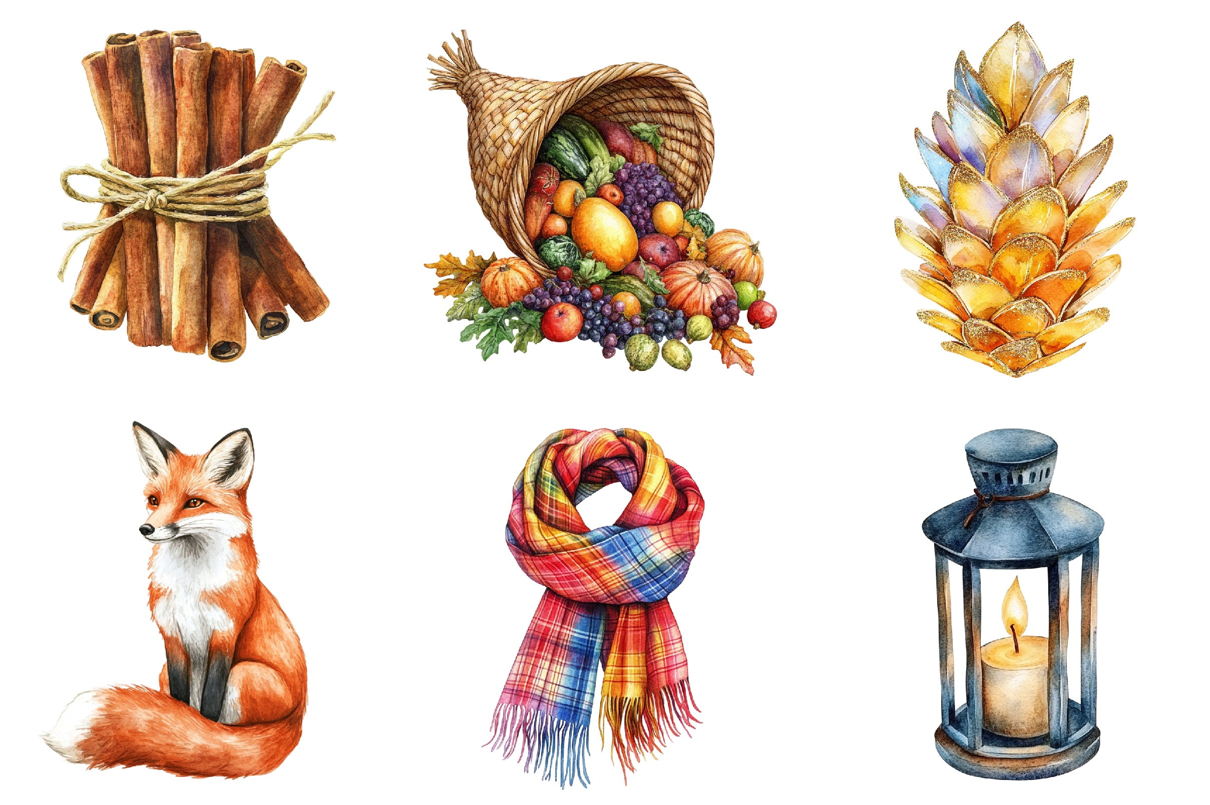 Autumn Chilly Morning Clipart Bundle