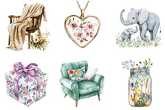 Hand Painted Mother's Day Clipart Bundle - CraftNest - Digital Crafting and Art