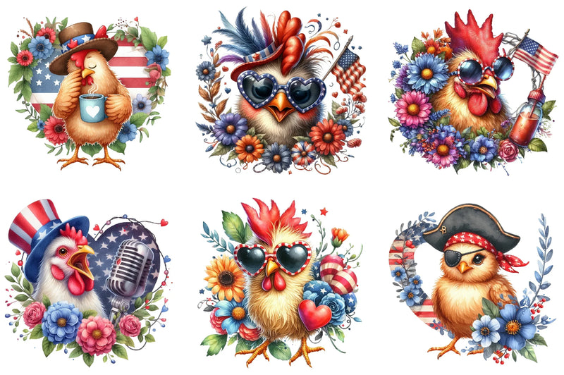 Crazy Chicken Clipart Bundle - CraftNest - Digital Crafting and Art