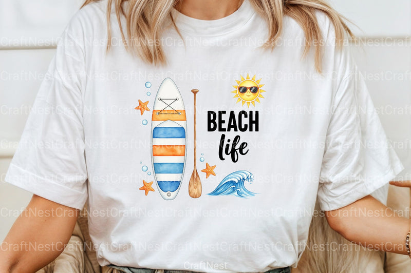 Beach Life Summer Clipart Bundle - CraftNest - Digital Crafting and Art