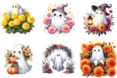 Ghost & Mums Halloween Clipart Bundle - CraftNest - Digital Crafting and Art