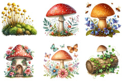 Summer Mushroom Clipart Bundle - CraftNest - Digital Crafting and Art