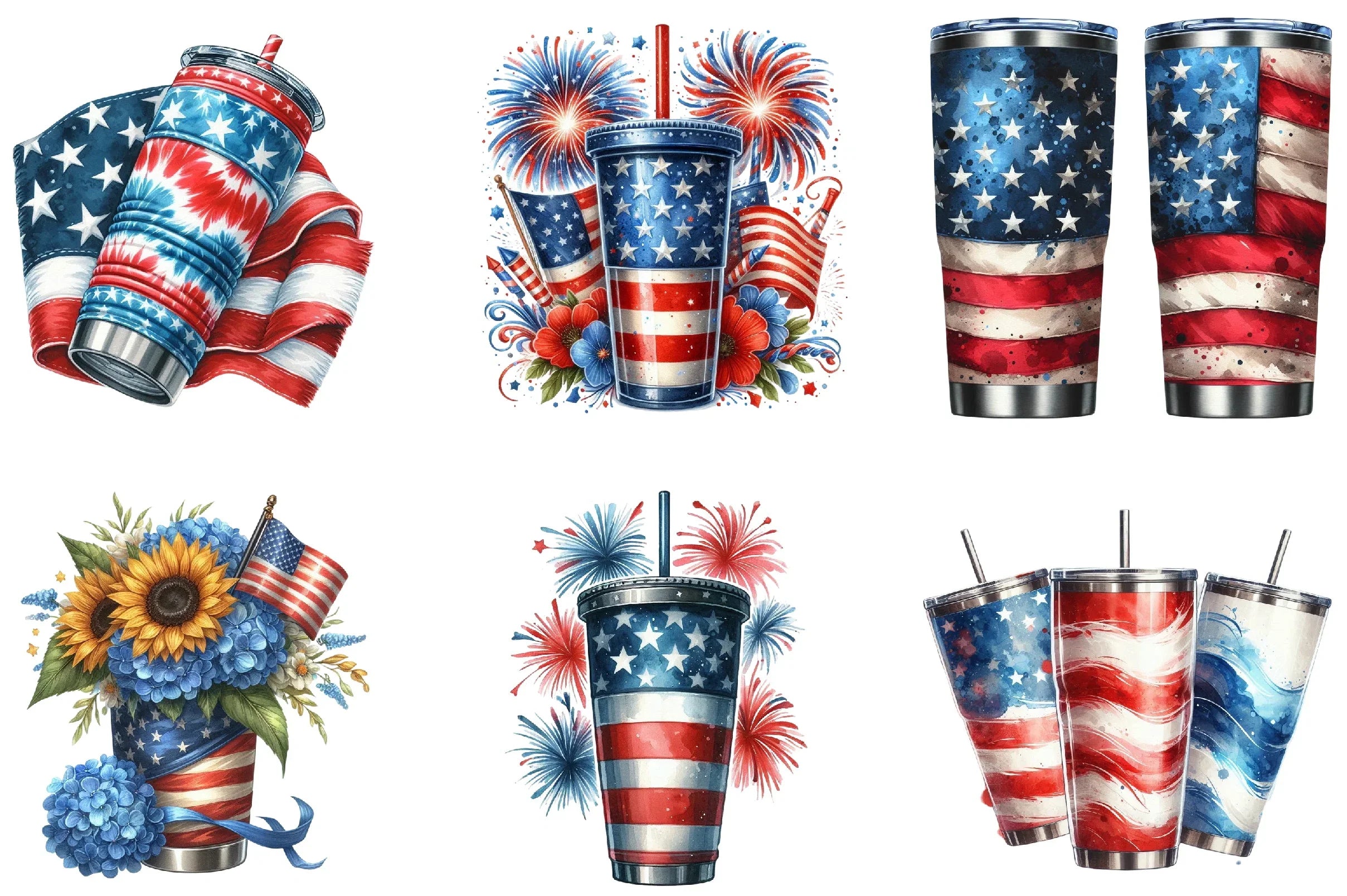 4th of July Tumbler Wrap Bundle - CraftNest - Digital Crafting and Art