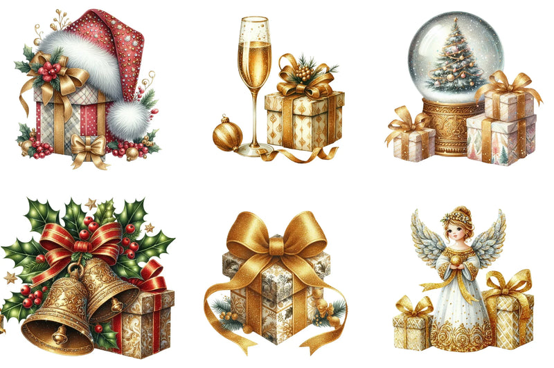 Glitter Christmas Clipart Bundle - CraftNest - Digital Crafting and Art