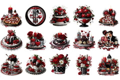Romantic Valentine Dinner Clipart Bundle - CraftNest - Digital Crafting and Art