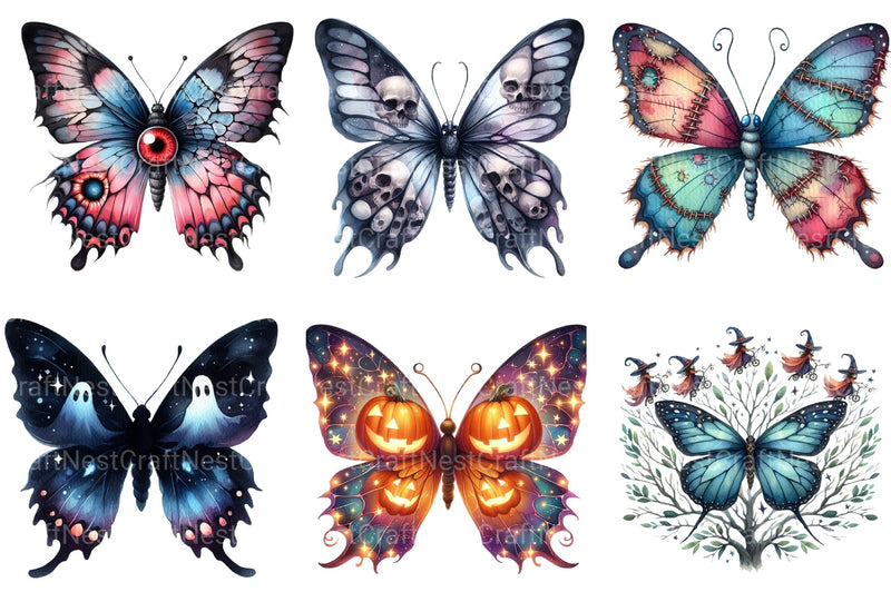 Butterfly Halloween Clipart Bundle - CraftNest - Digital Crafting and Art