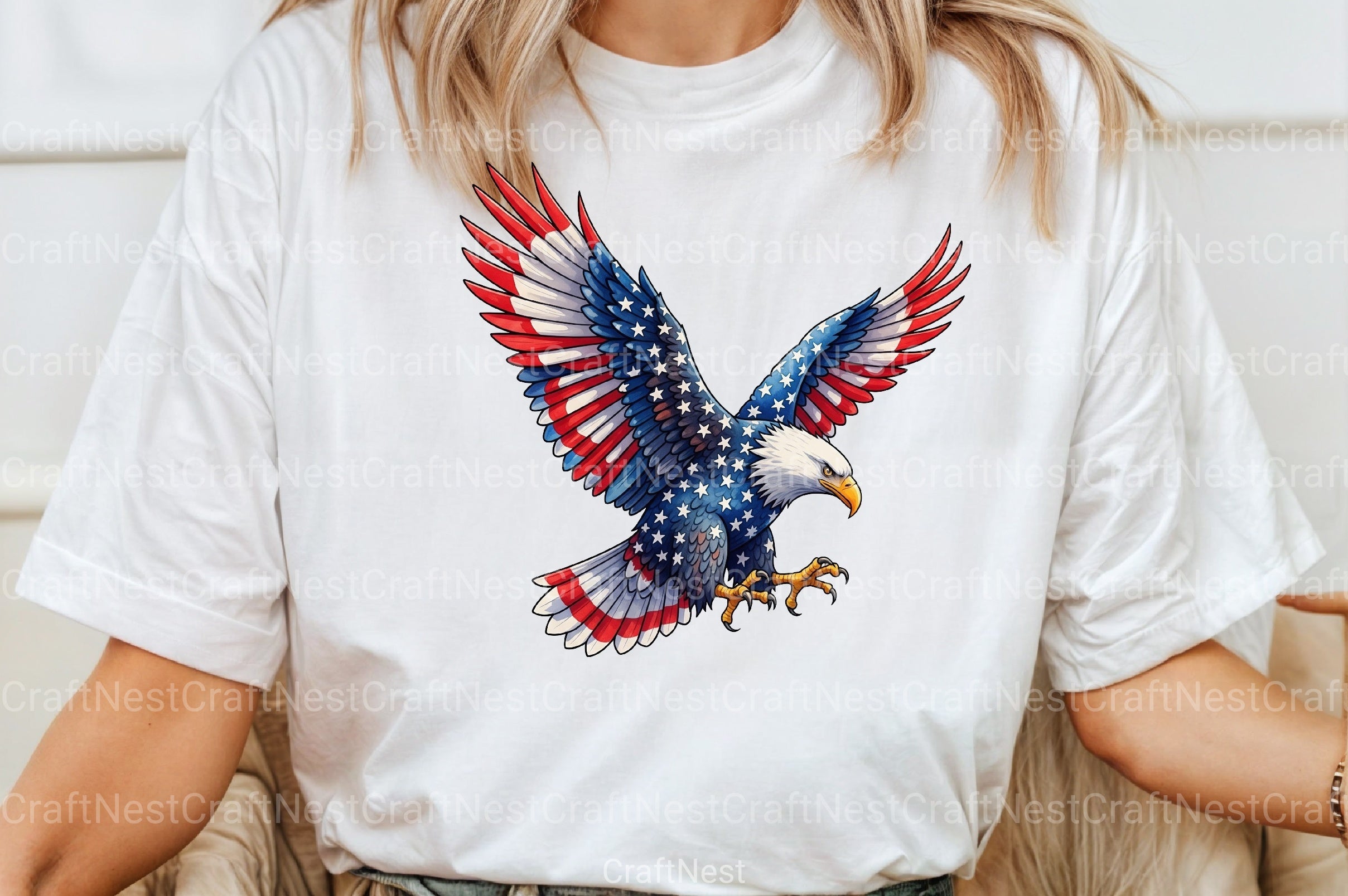 American Patriotic Eagle 4th of July Clipart Bundle - CraftNest - Digital Crafting and Art