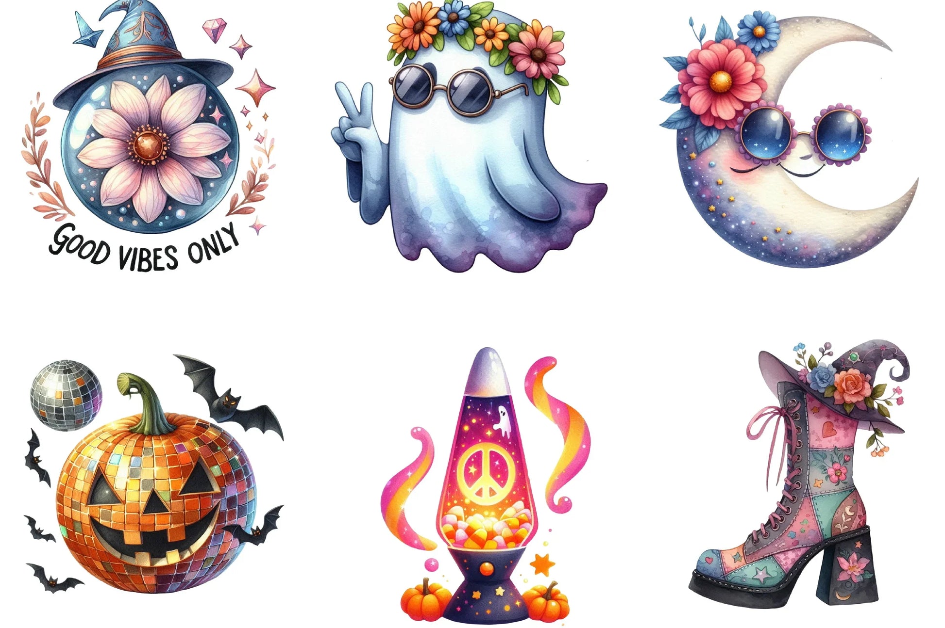 Groovy Halloween Clipart Bundle - CraftNest - Digital Crafting and Art