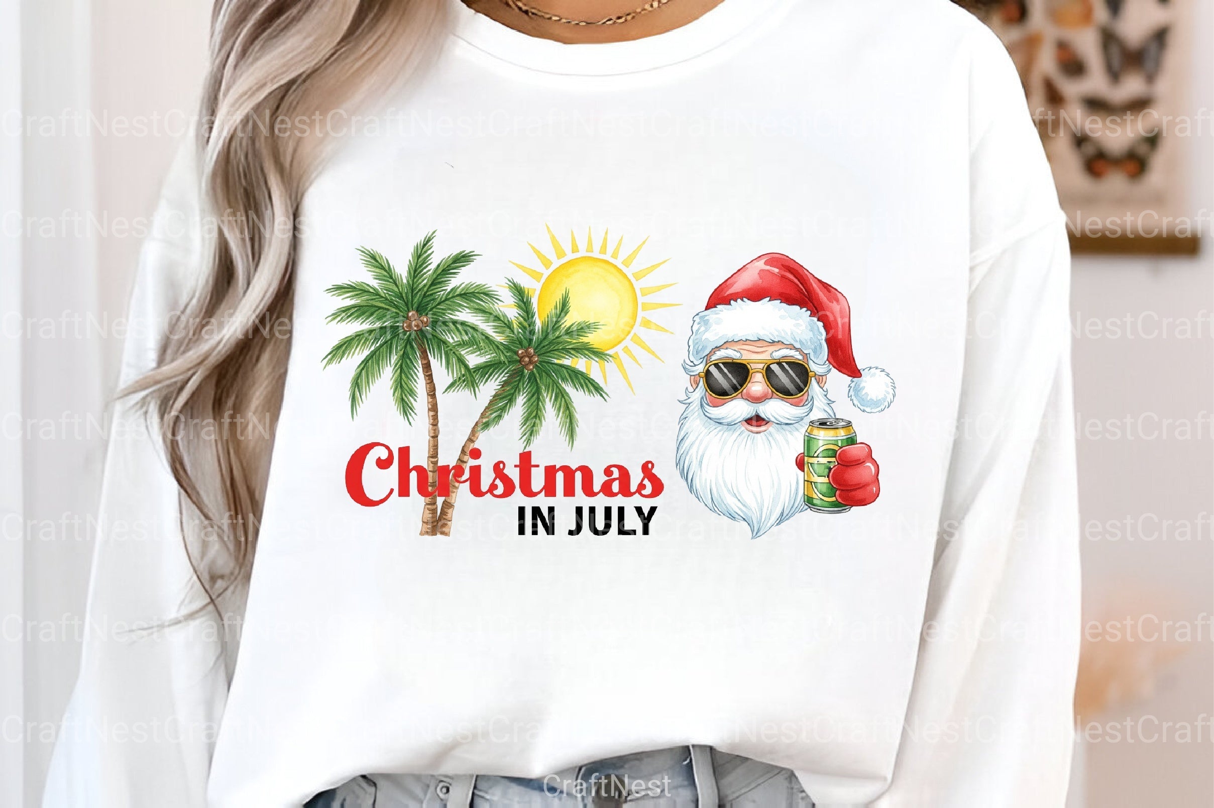 Christmas in July Funny Clipart Bundle 9 - CraftNest - Digital Crafting and Art