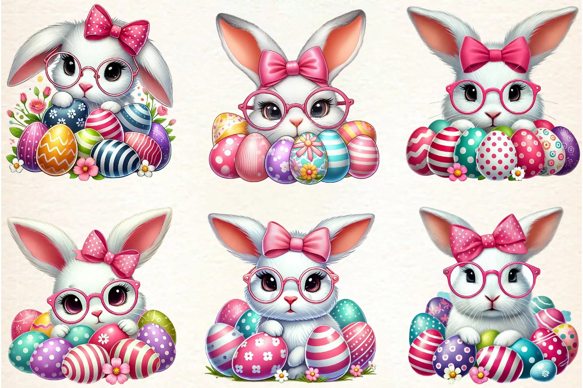 Easter Bunny Peeking Clipart Bundle - CraftNest - Digital Crafting and Art