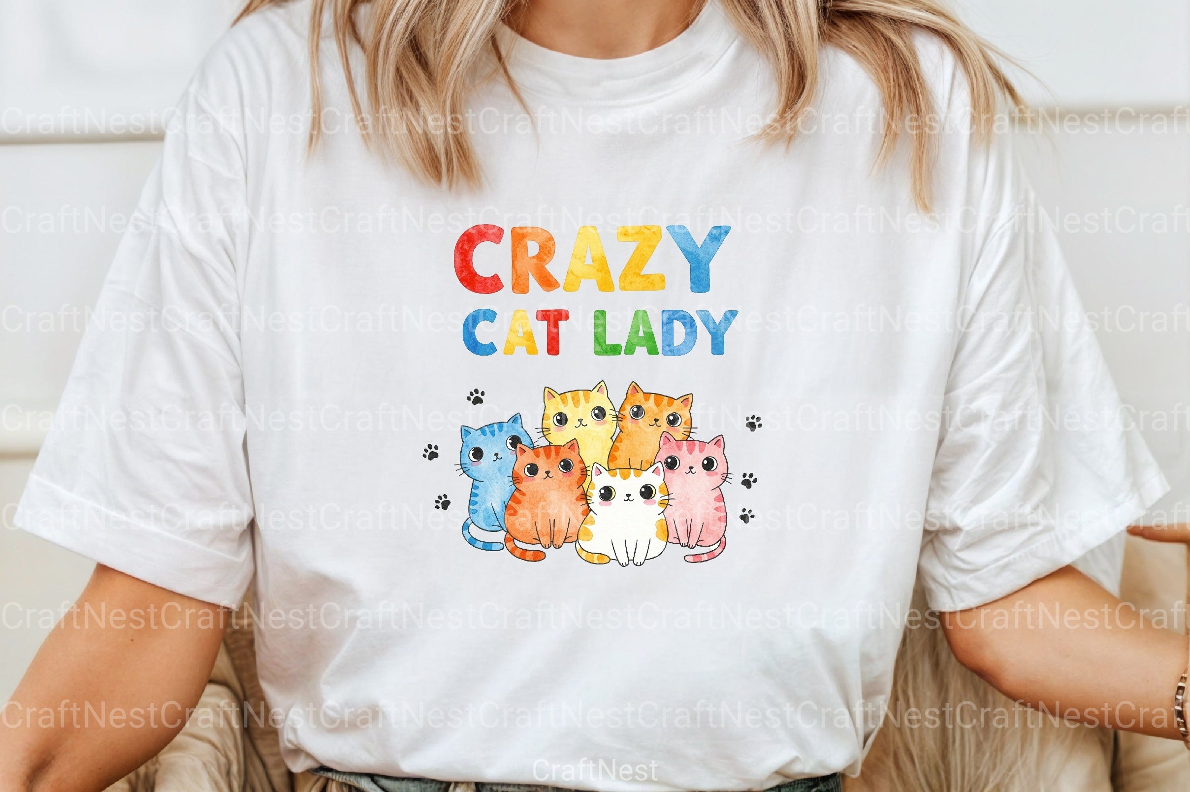 Funny Crazy Cat Lady Clipart Bundle 4 - CraftNest - Digital Crafting and Art