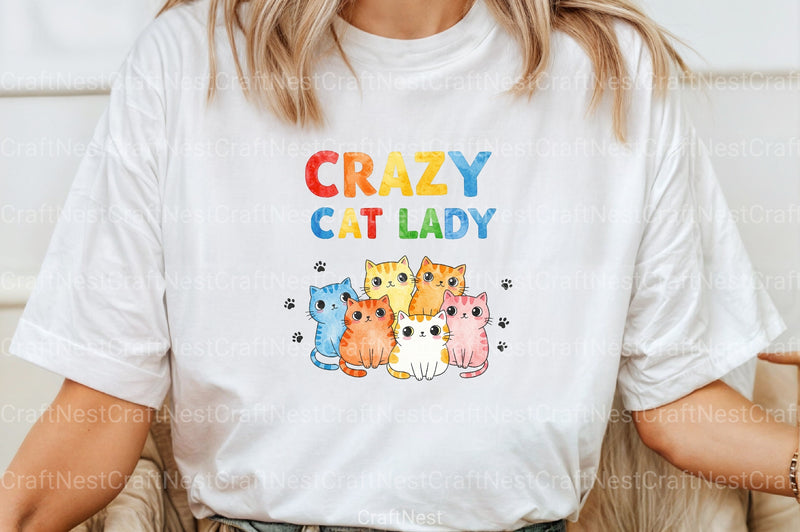 Funny Crazy Cat Lady Clipart Bundle 4 - CraftNest - Digital Crafting and Art