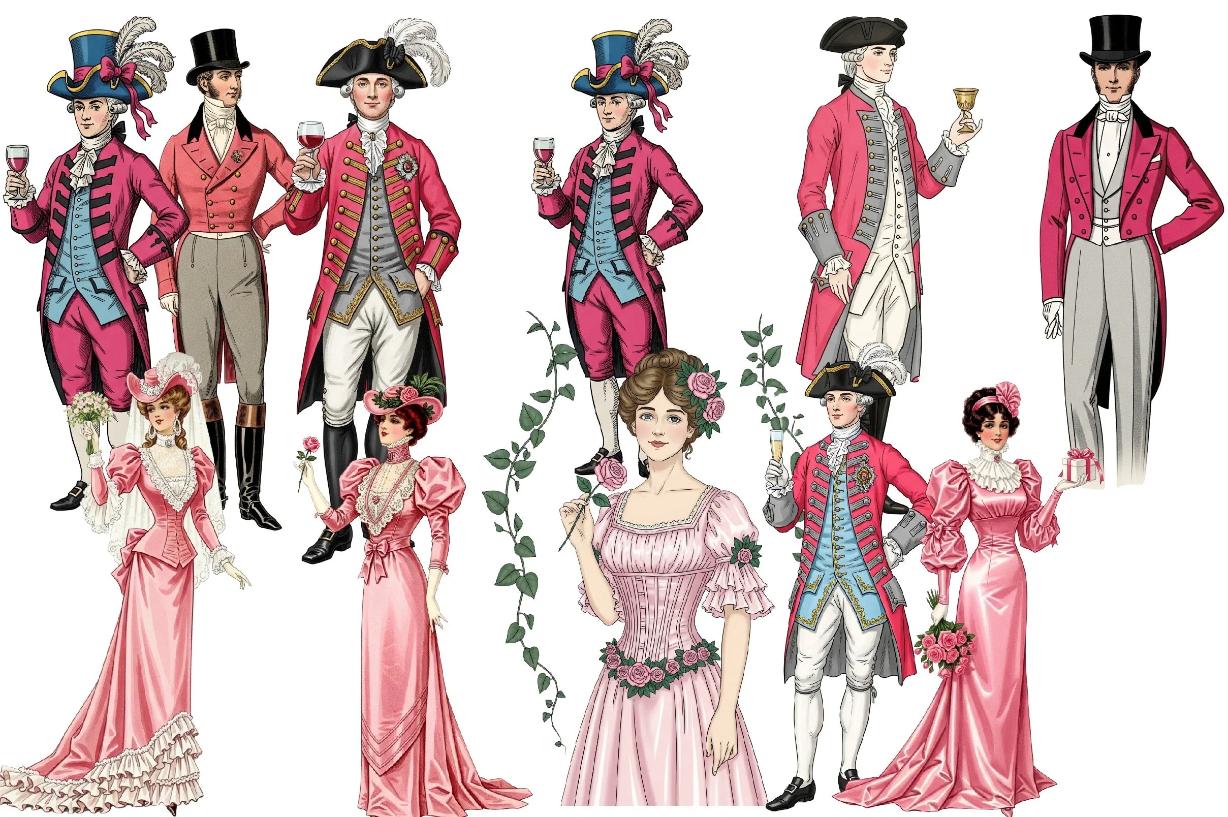 Christmas Pink Clipart Bundle - CraftNest - Digital Crafting and Art