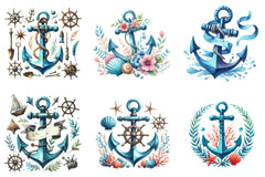 Blue Anchor Clipart Bundle - CraftNest - Digital Crafting and Art